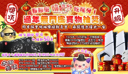 新春實物抽獎活動海報